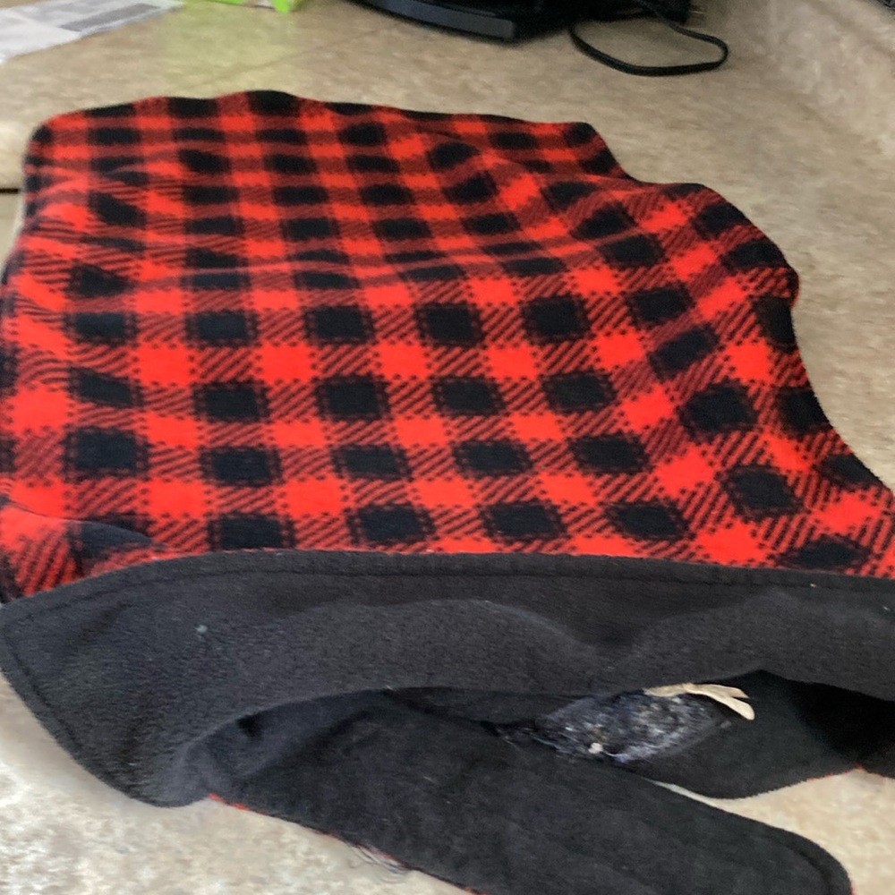 Red and Black Plaid Dog Jacket